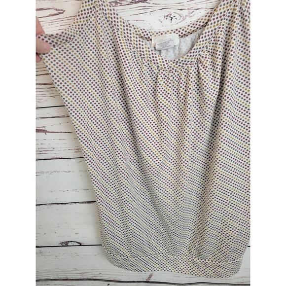 Vintage Maurices 90s Brown Mini Polka Dot Sleeveless Tank Top Women's Size 1X - Picture 6 of 9